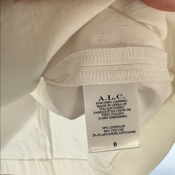 A.L.C. White Linen Blend Mini Dress Size 0 - Picture 4 of 7